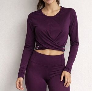 FABLETICS Pia Front Twisted Long-Sleeve Top Sz XS